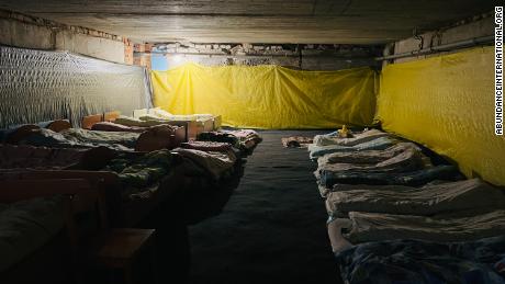 A special needs orphanage in Vinnytsia, Ukraine created an underground living area for when the air raid sirens go off, which Mark Davis of Abundance International said has been happening three to four times per day.