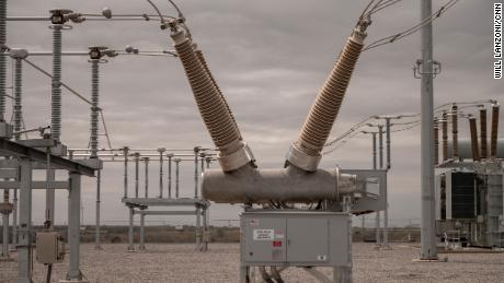 The zone 2 substation at the Traverse wind farm.