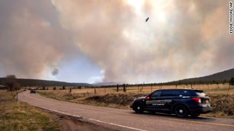 The Calf Canyon Fire as seen burning from near Penasco Blanco, Friday.