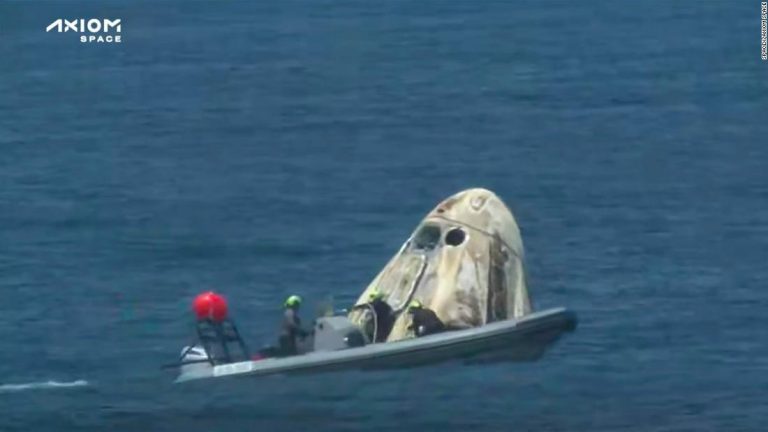 All-private SpaceX astronaut mission splashes down successfully after week of delays