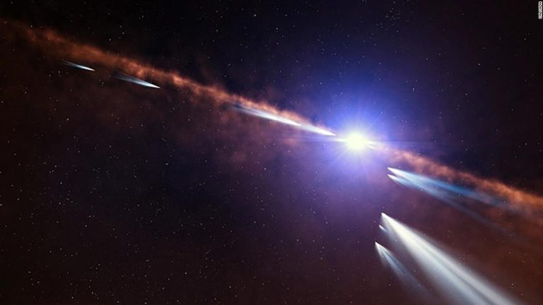 Nearby star system hosts two planets and 30 exocomets