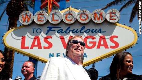 Las Vegas Raiders owner Mark Davis poses during a kick-off event celebrating the 2022 NFL Draft on April 25 in Las Vegas, Nevada.