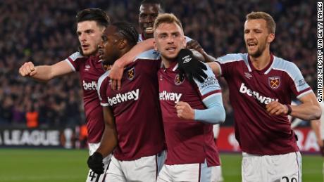 The incident occurred in the stands after Michail Antonio scored for West Ham. 