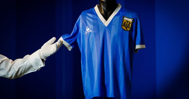 Diego Maradona’s ‘Hand of God’ Jersey Sells for $9.3 Million