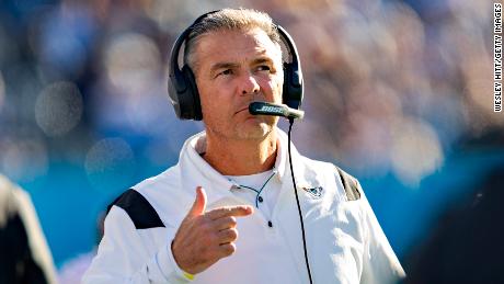 Meyer on the sidelines during a game against the Tennessee Titans.