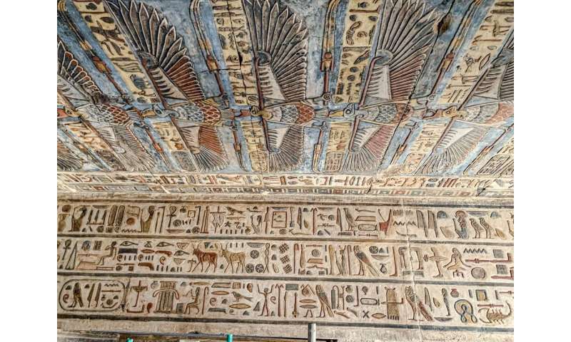 Spectacular ceiling frescoes discovered in the Temple of Khnum at Esna