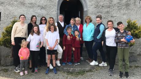 Ballindooley Castle residents are pictured with local community members.