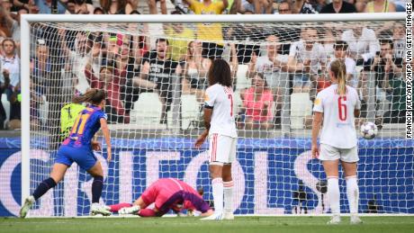 Putellas scores against Lyon.