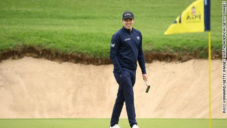 Fitzpatrick walks on the 12th green during the third round of the 2022 PGA Championship.