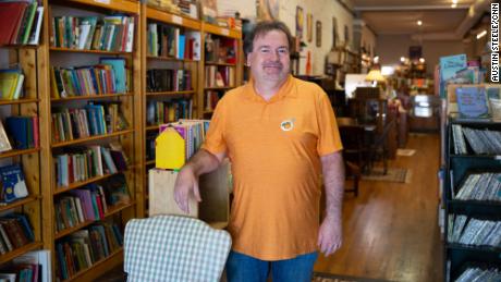 Kenneth Studdard, 56, seen in his book store, says Strahan would represent &quot;the people as we are.&quot; 