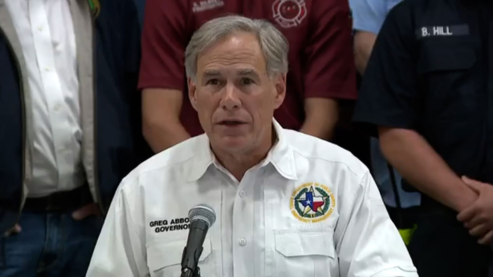 Texas Gov. Greg Abbott speaks during a press conference in Abilene, Texas, on May 24.