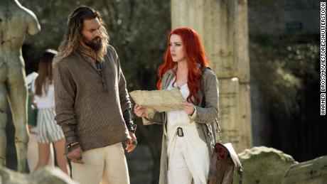 Jason Momoa and Amber Heard in 2018&#39;s &quot;Aquaman.&quot; 