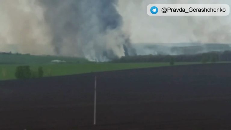 Large fires break out at Russian military installation in Belgorod