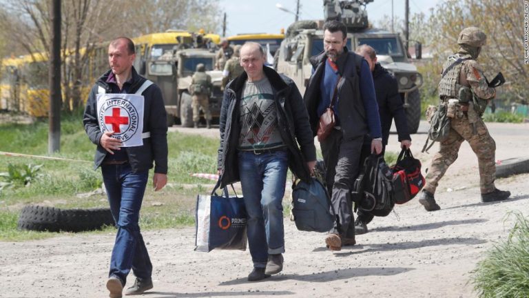 A Ukrainian commander inside Azovstal says his men faced a turbulent night after the first group of evacuees left the plant. It's estimated hundreds are still inside.