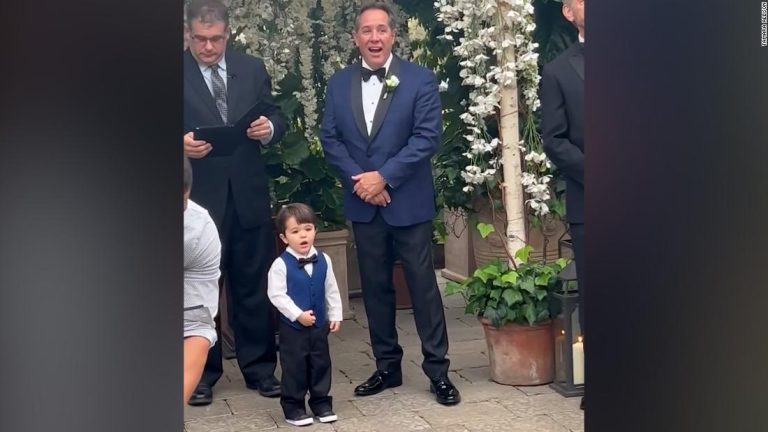 Watch this adorable toddler steal the show at his parents' wedding