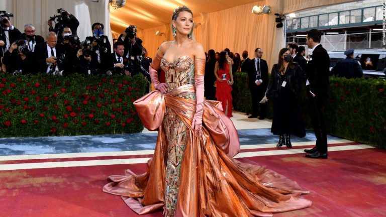 Blake Lively transforms at the Met Gala in architecture-inspired Versace gown