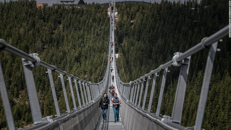 World’s longest suspended footbridge opens in Czech Republic