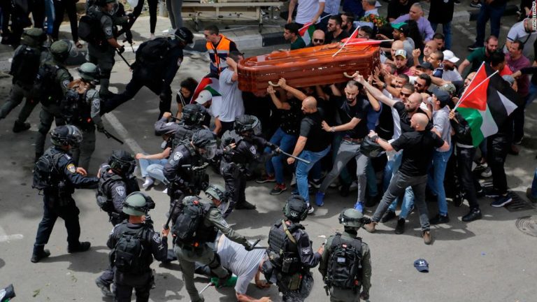 Shireen Abu Akleh’s brother slams violent actions of Israeli police at her funeral