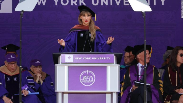 Taylor Swift tells grads to embrace cringe in NYU commencement speech