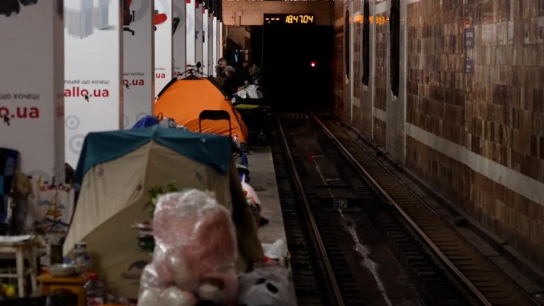 How Ukrainian evacuees are staying hidden in subways