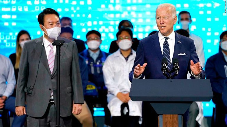 Biden meets for talks in South Korea, where he hopes to look beyond the nuclear north