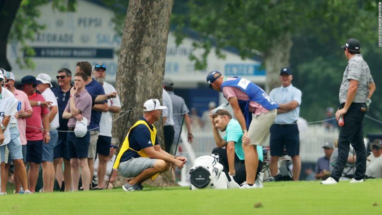 Aaron Wise struck on head with ball from wayward drive during PGA Championship