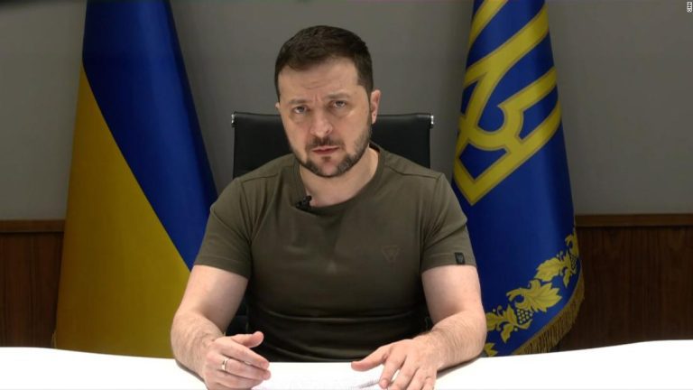 Watch Zelensky speak out on Russia in address