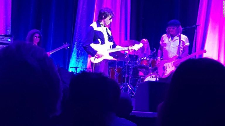 Johnny Depp gives surprise performance at Jeff Beck concert