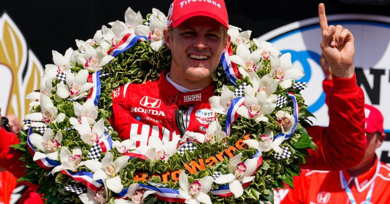 After a Late Red Flag, a Thrilling Sprint to the Indy 500 Finish