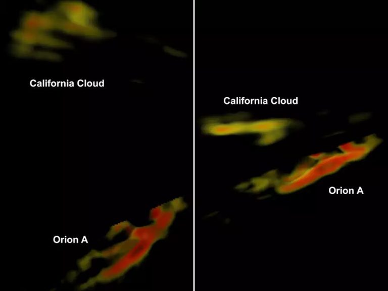 3D reconstruction reveals star formation activities of two dust clouds