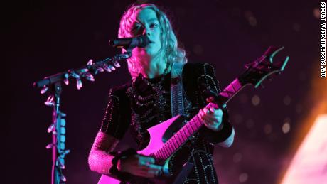 Phoebe Bridgers performs on the Outdoor Theatre stage during the 2022 Coachella Valley Music and Arts Festival in Indio, California on April 22. 