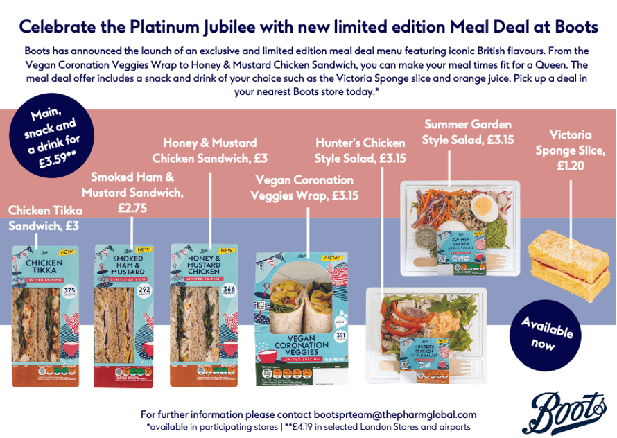 Boots platinum jubilee meal deal