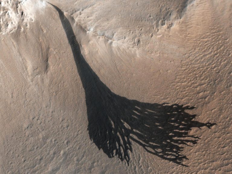 Dust Avalanche on Mars