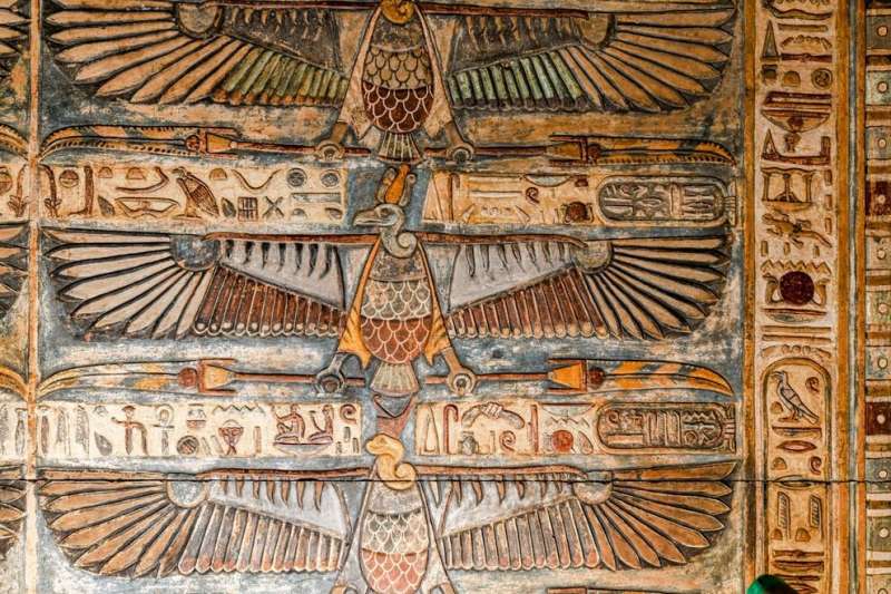 Spectacular ceiling frescoes discovered in the Temple of Khnum at Esna