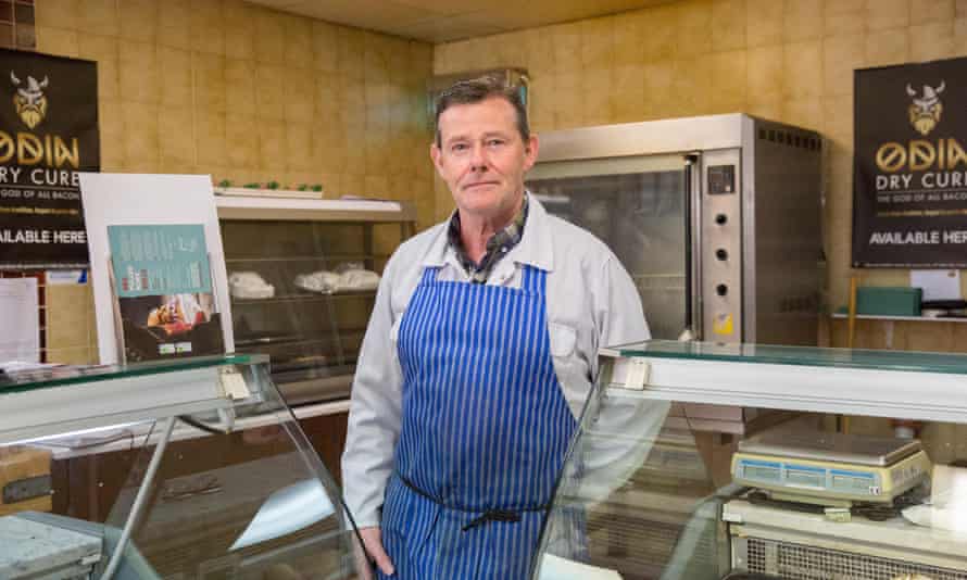 Butcher Kevin Hewlett in his shop