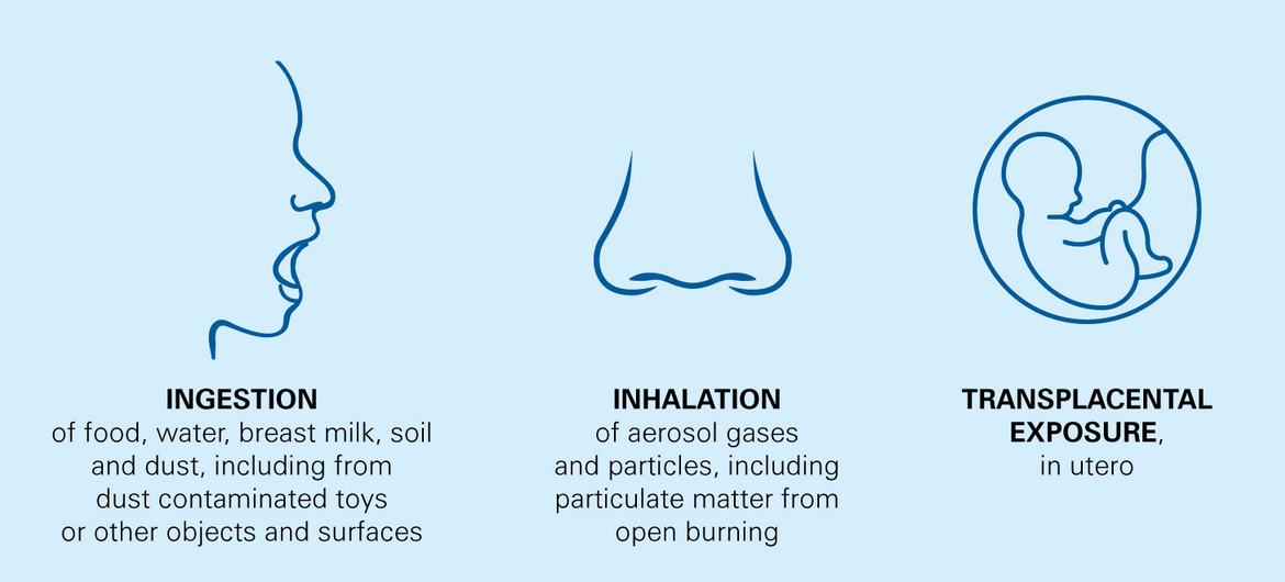 Routes of children’s exposure to toxic substances.