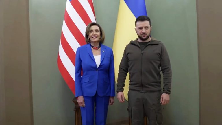 Zelensky meets Nancy Pelosi in Kyiv