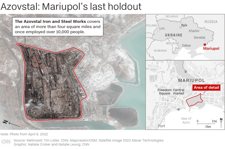 Nearly 700 Ukrainian soldiers have laid down their arms at the Mariupol steel plant in the last day alone, the Russian Defense Ministry says