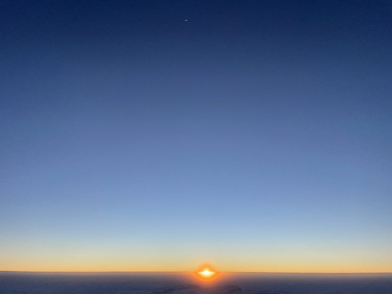 Penultimate sunset at Concordia research station