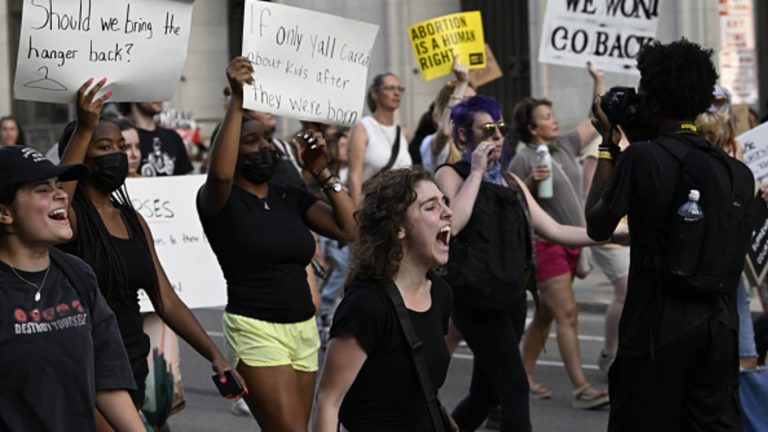 Rage, tears fill streets across nation as thousands protest Roe reversal