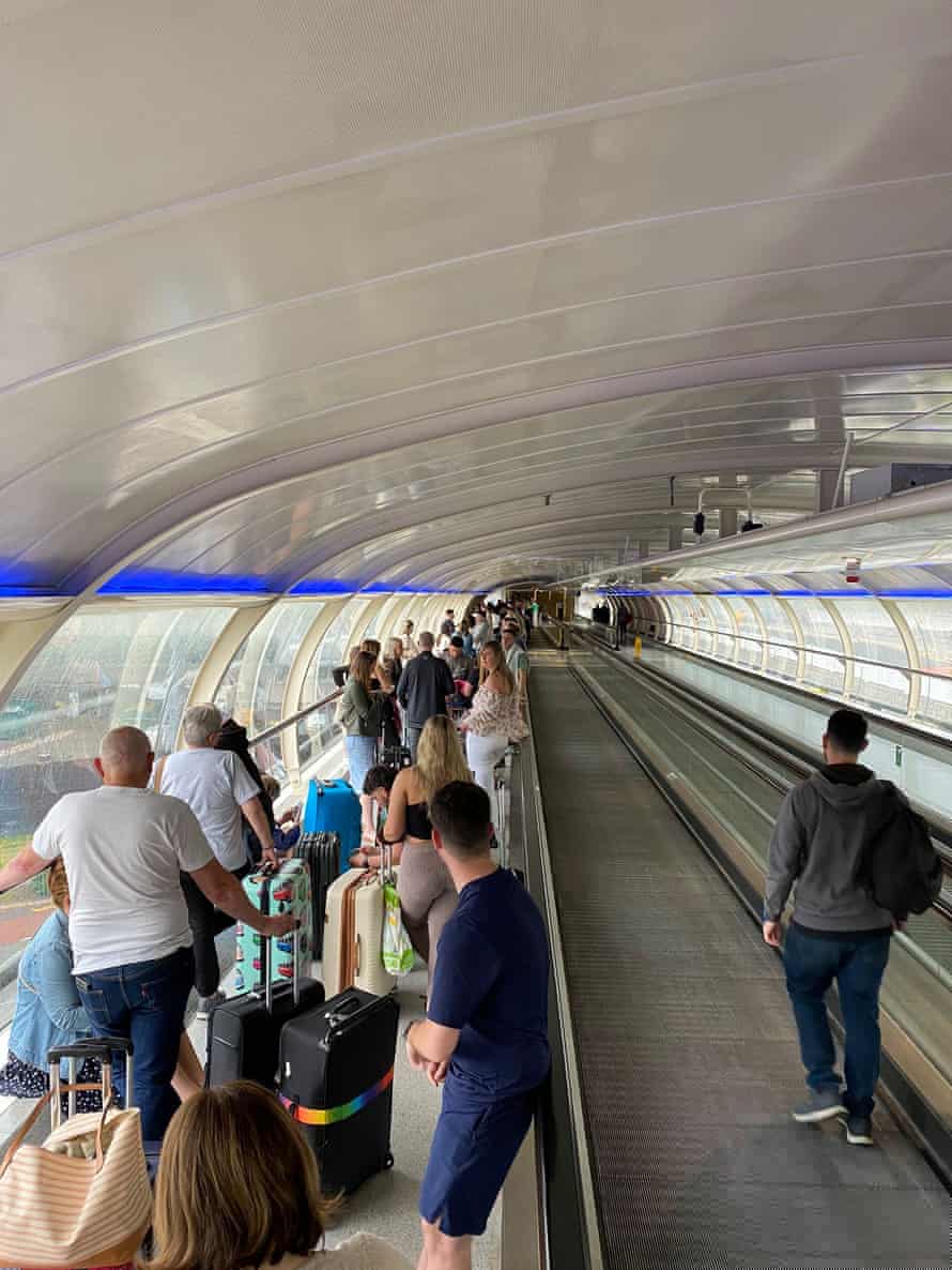 Queues at Manchester airport