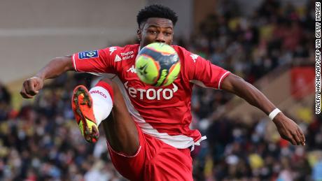 Tchouaméni controls the ball against FC Metz in December. 