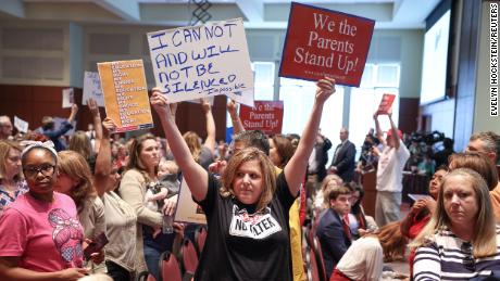 Debate over critical race theory and transgender policy resulted last year in a heated  Loudoun County School Board meeting in Ashburn, Virginia.