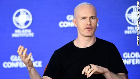 Brian Armstrong, CEO and Co-Founder of Coinbase, speaks during the Milken Institute Global Conference on May 2, 2022 in Beverly Hills, California. 