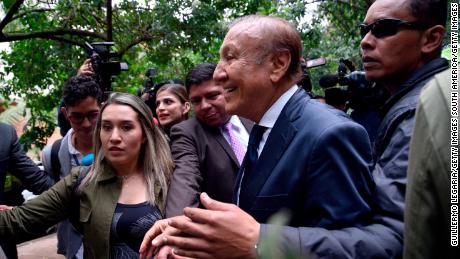 Hernandez is escorted by a security detail ahead of the runoff vote in Bogota, Colombia, in early June. 