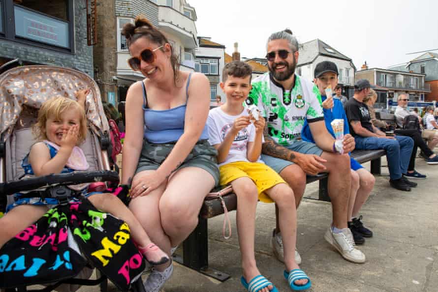 Paul Thomas and his family on holiday in St Ives