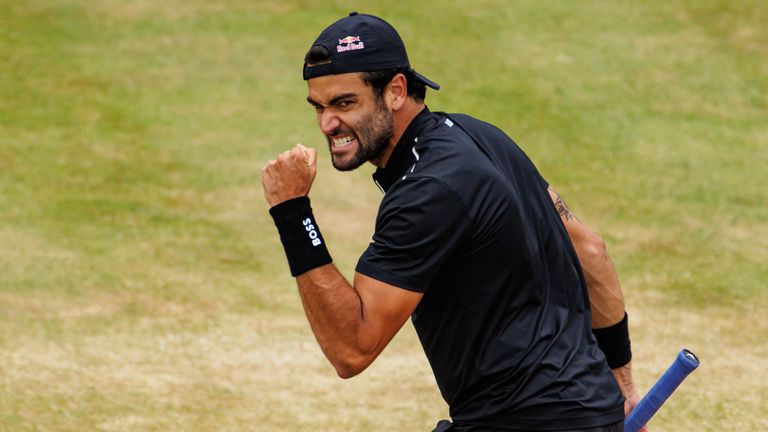 Matteo Berrettini reached a fourth consecutive grass court final