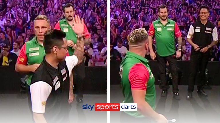 Gerwyn Price imitated Rowby-John Rodriguez's 180 visit during their clash