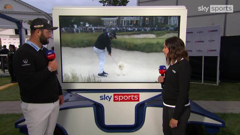 Jon Rahm spoke to Sky Sports following his one over par 71 at The Country Club during the third round of the US Open and explained how he ended up making a double bogey on the final hole.