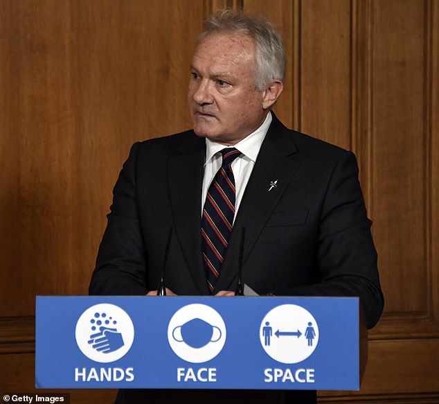 The Messenger Report found 'evidence of poor behaviours and attitudes such as discrimination, bullying and blame cultures' in certain parts of the NHS and social care system that has left some staff 'not feeling comfortable to speak up'. Pictured: General Sir Gordon Messenger during a virtual Covid-19 press conference in 2020